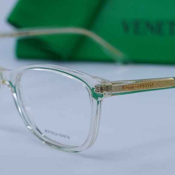 Bottega Veneta BV1028O 004 Square Eyeglasses 51mm – Transparent Beige - Picture 3 of 9